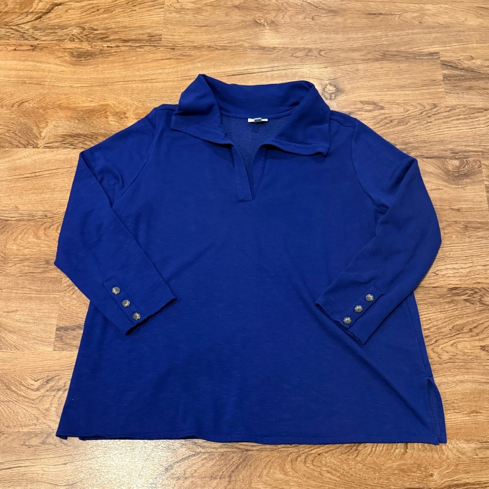J. Jill Ladies Long Sleeve V-Neck Top, Women's 2x